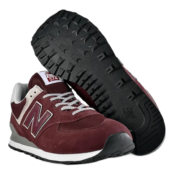 574 Burgundy / White