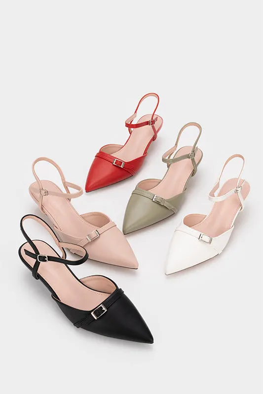 ANKLE STRAP KITTEN HEEL PUMP