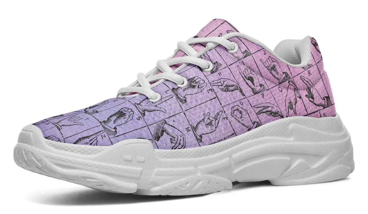 ASL Watercolor Chunky Sneakers