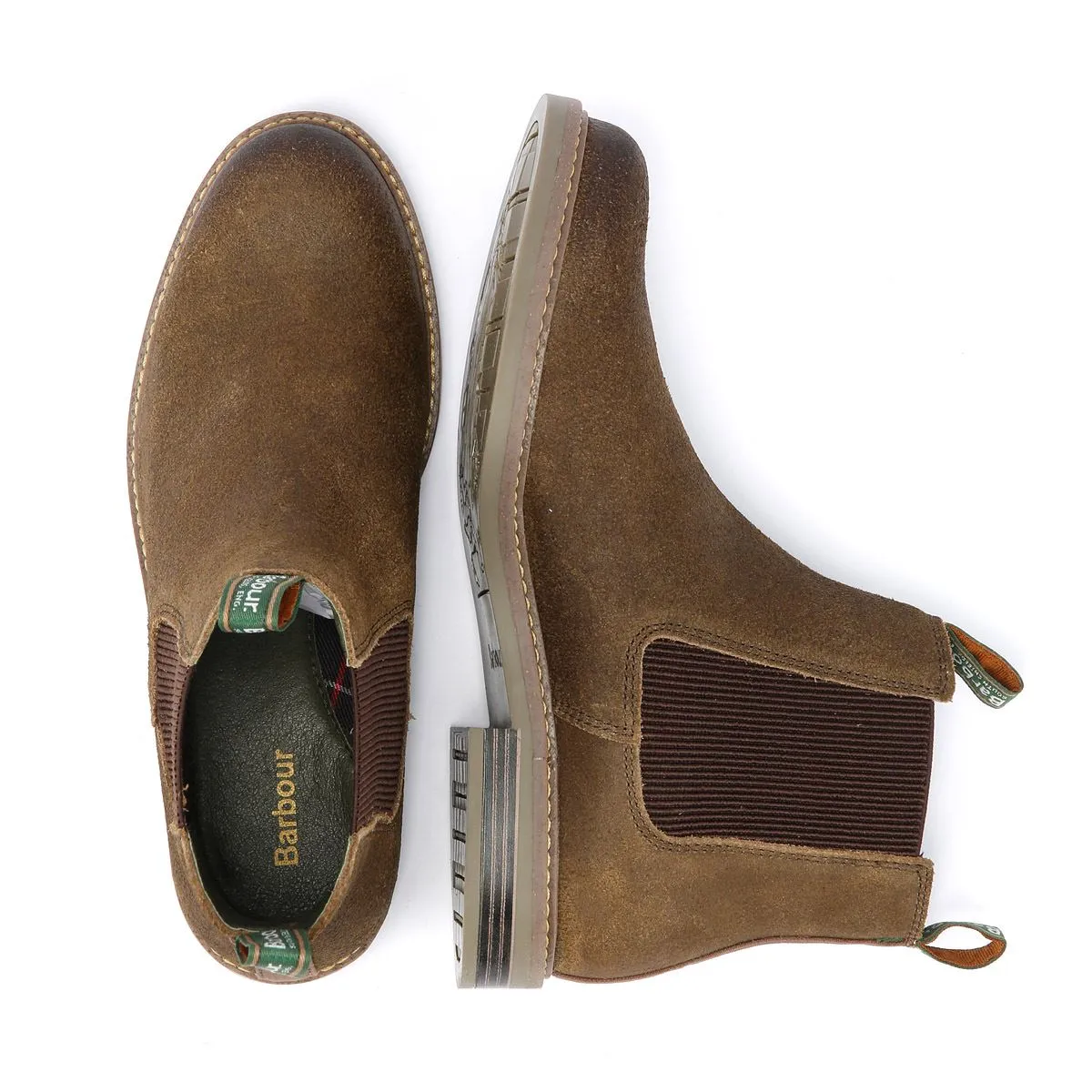 Barbour Farsley Suede Men's Khaki Chelsea Boots