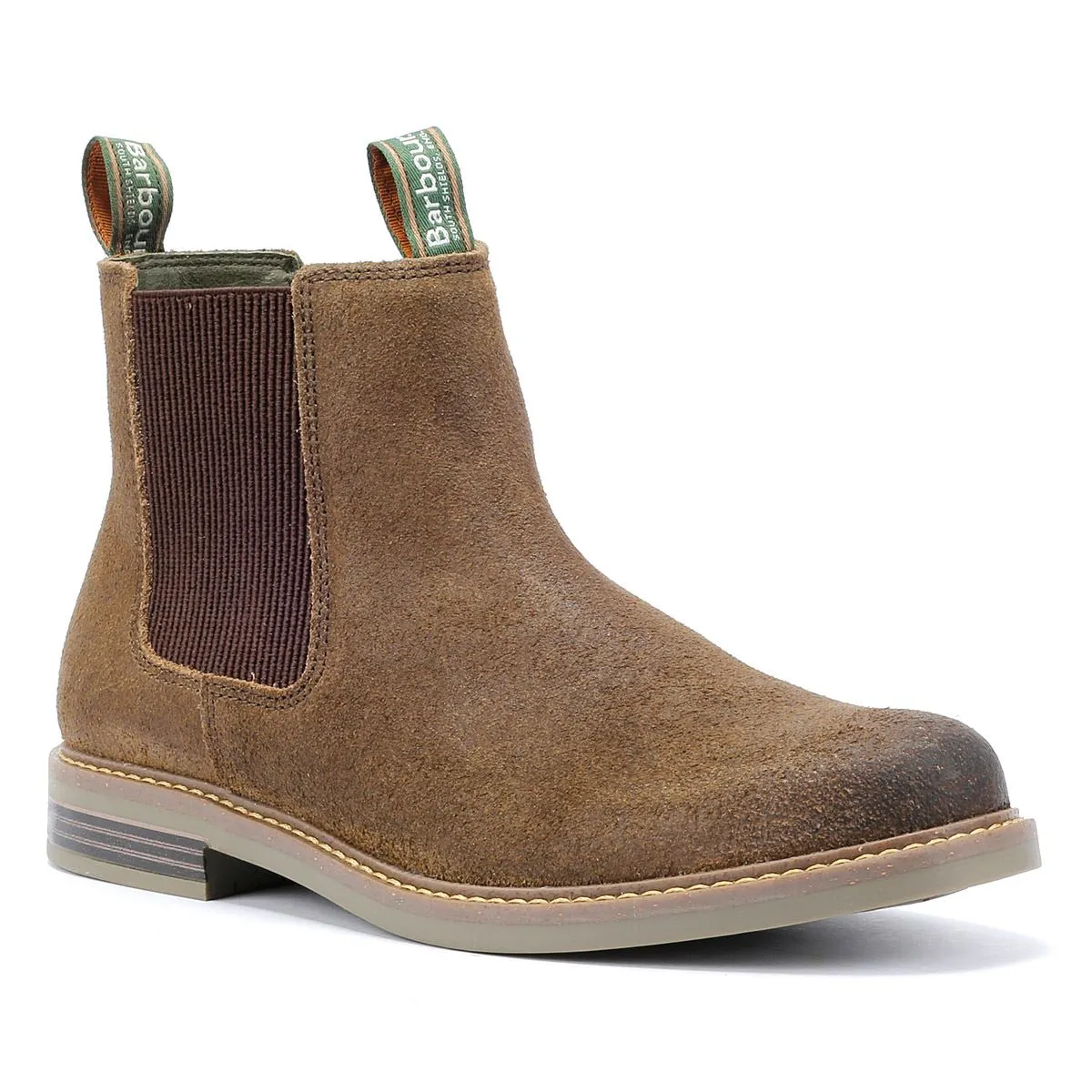 Barbour Farsley Suede Men's Khaki Chelsea Boots