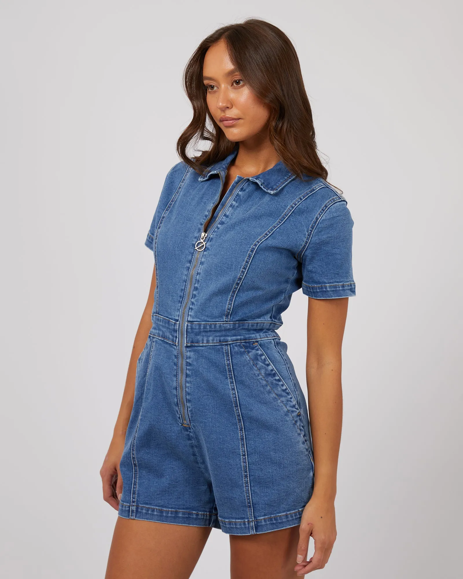 Boston Playsuit Mid Blue