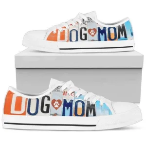 Colorful Popart Dog Mom Low Top Shoes - Stylish Footwear For Dog Lovers, Dog Printed Shoes, Canvas Shoes For Men, Women