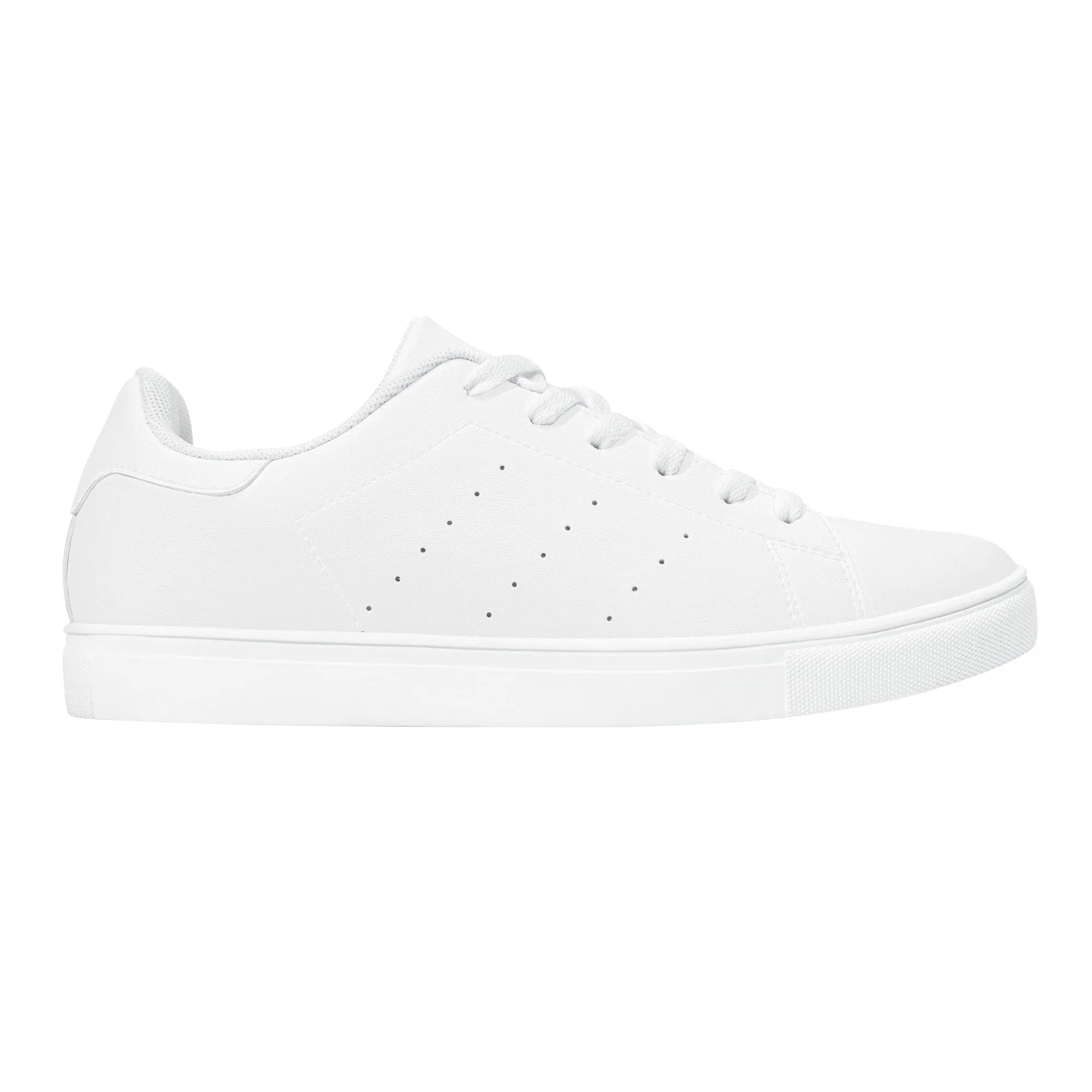 Custom Low Top Leather Shoes - White D27