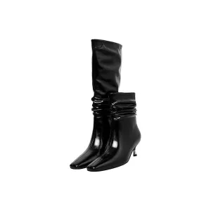 ElegantLeather Over-Knee Pointed Toe Stiletto Heel Boots