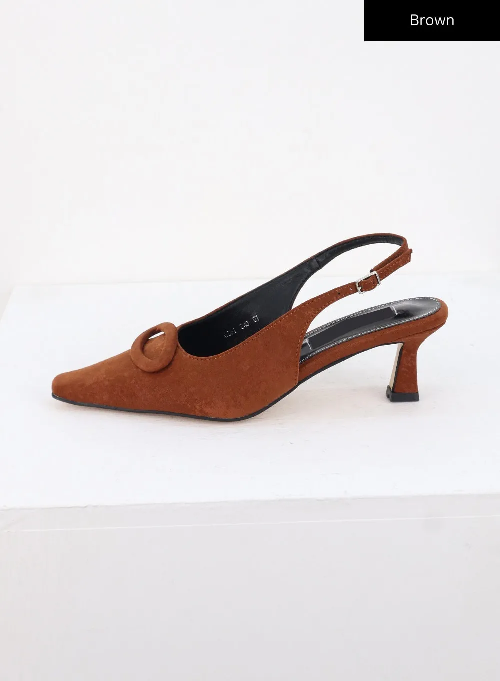 Faux Leather Slingback Heels CS303