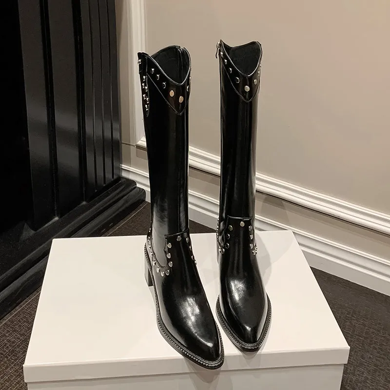 LavishLeather Glamorous High-Cylinder Boots