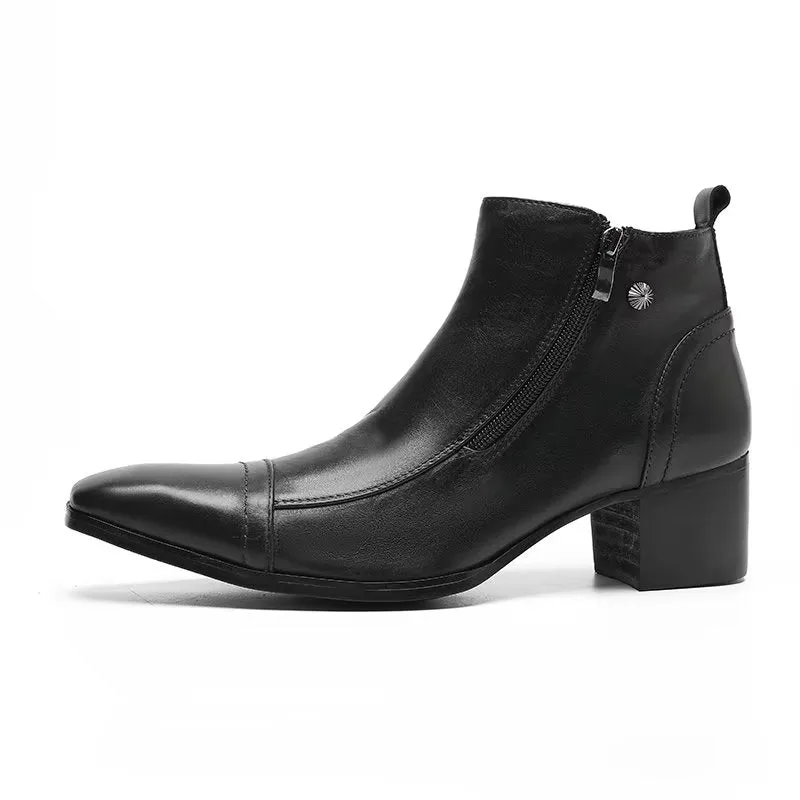 LeatherLux Classy Statement Dress Boots