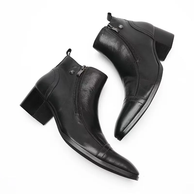 LeatherLux Classy Statement Dress Boots