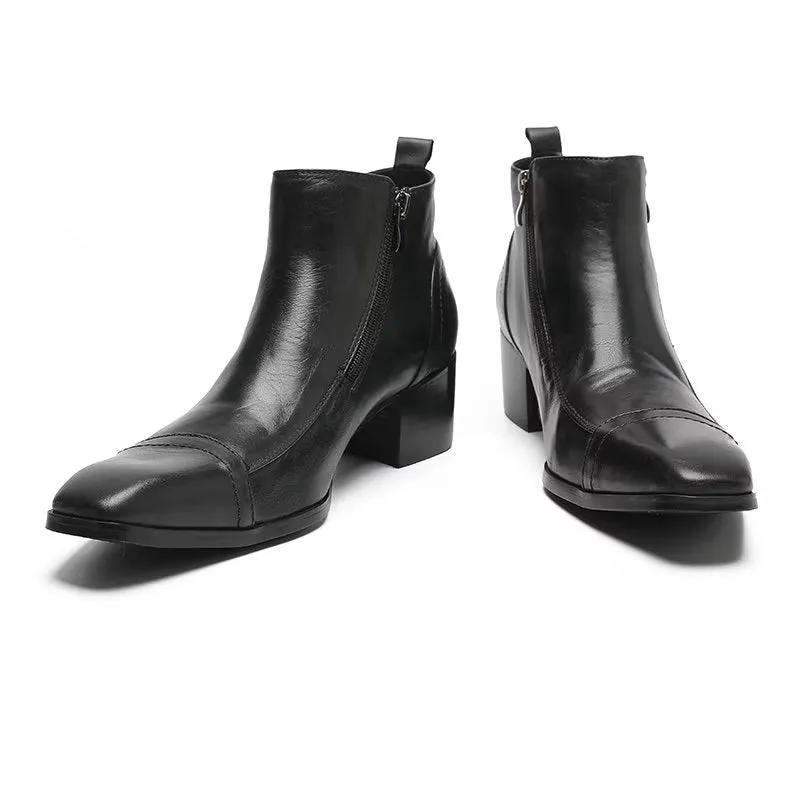 LeatherLux Classy Statement Dress Boots