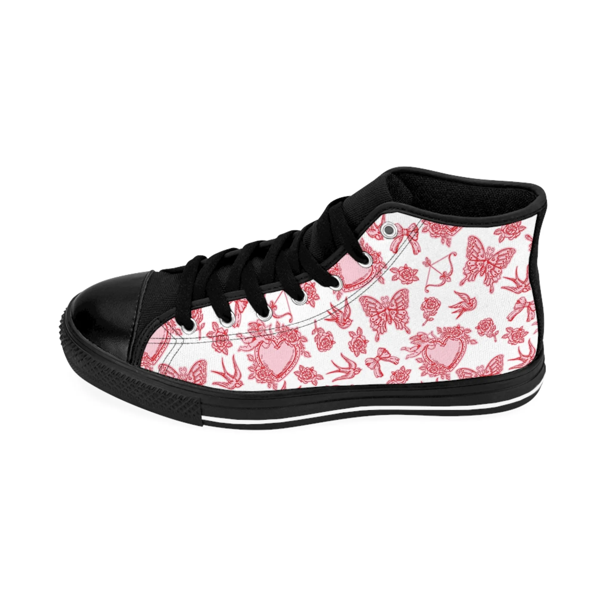 Love Pattern Women's Classic Sneakers