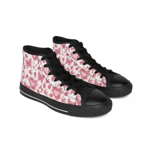 Love Pattern Women's Classic Sneakers