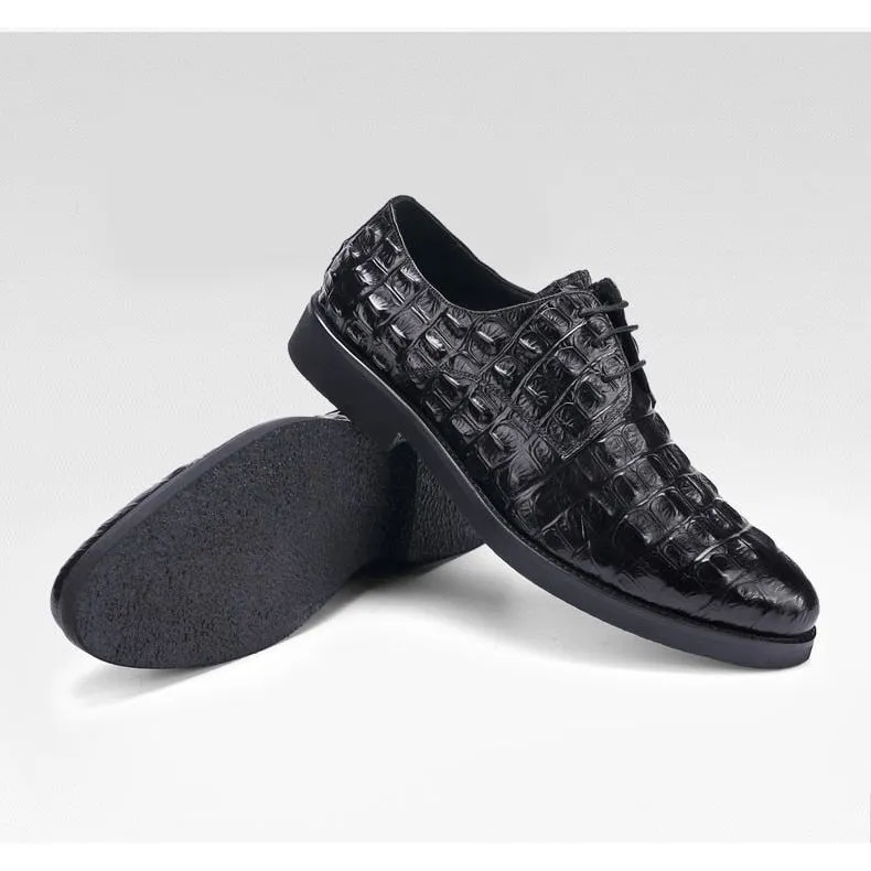 Luxe Embossed Leather Oxford Brogues