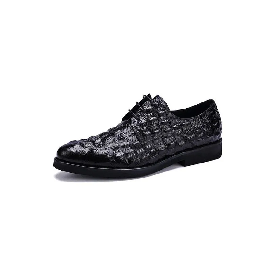 Luxe Embossed Leather Oxford Brogues