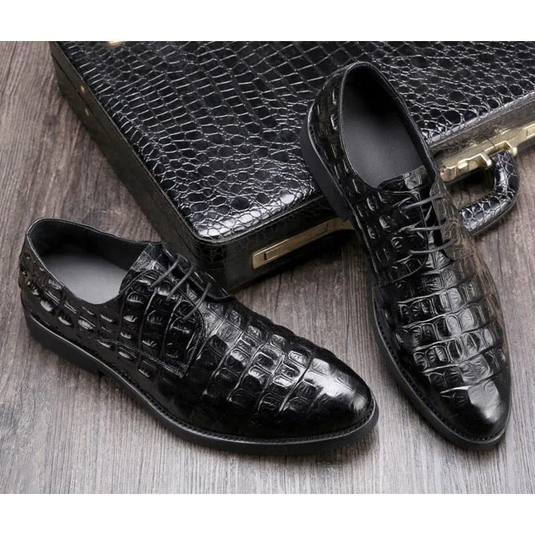 Luxe Embossed Leather Oxford Brogues