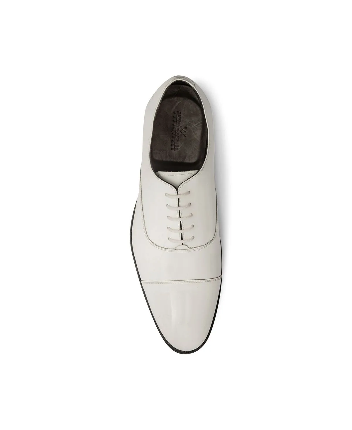 Men's classic oxford shoes clinton tux cap-toe Anthony Veer, white