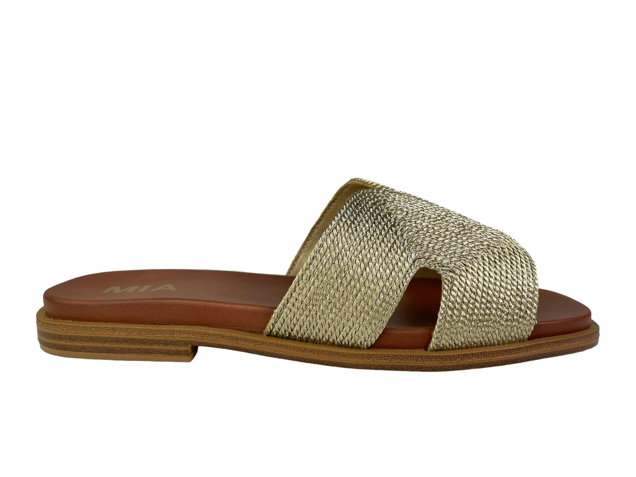 MIA Dia Woven Sandal in Gold