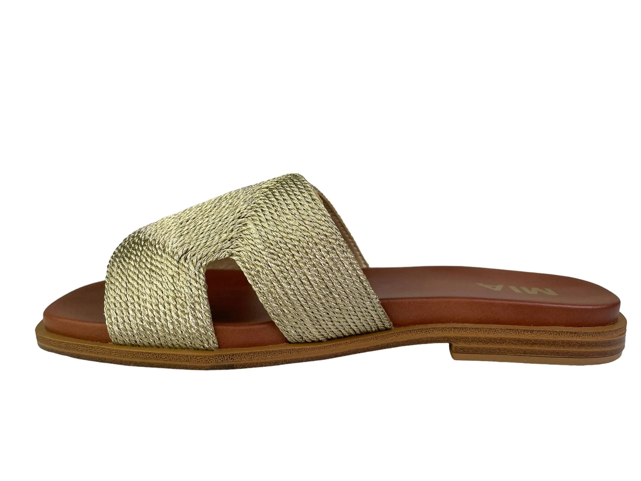 MIA Dia Woven Sandal in Gold