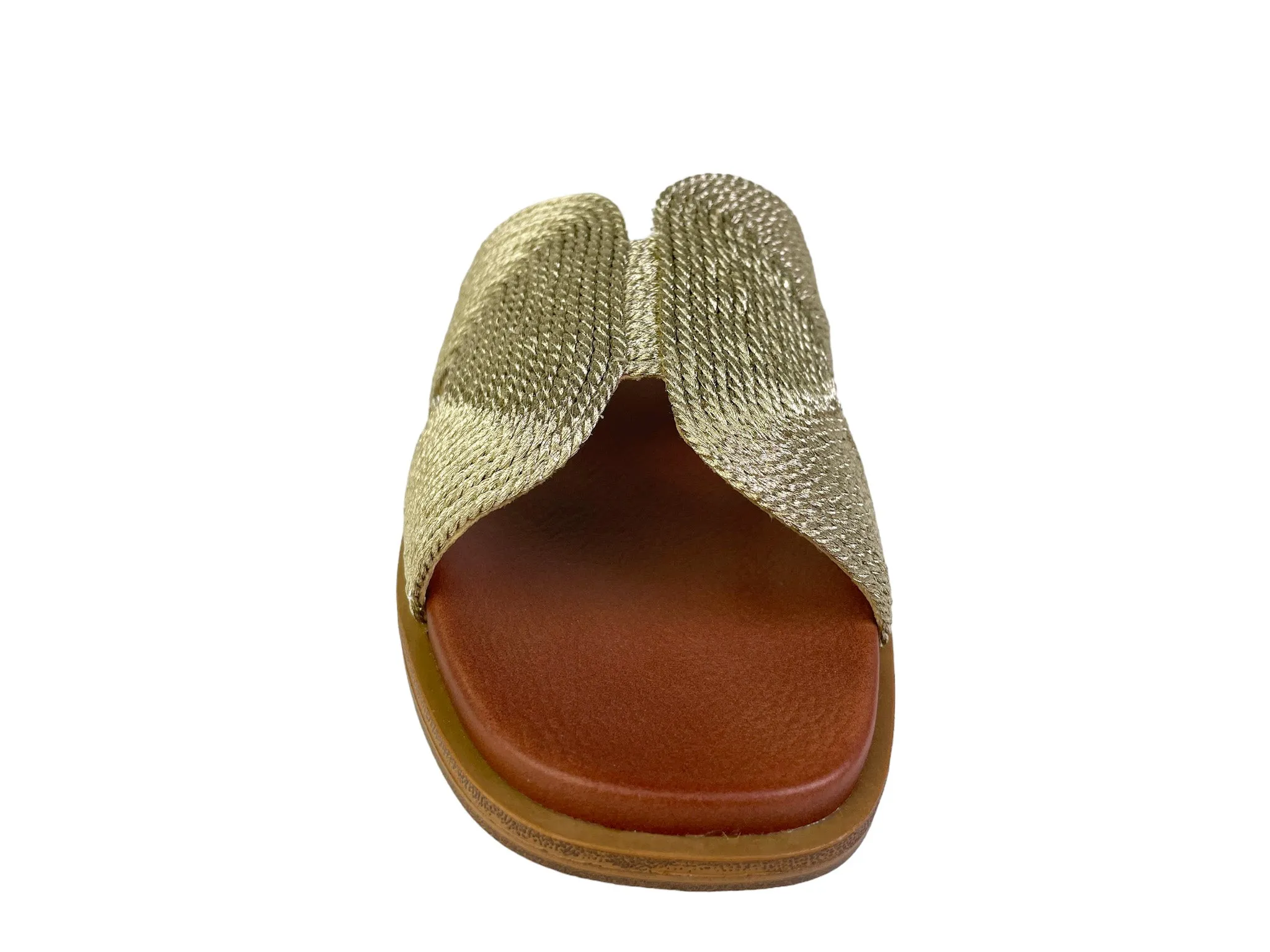 MIA Dia Woven Sandal in Gold