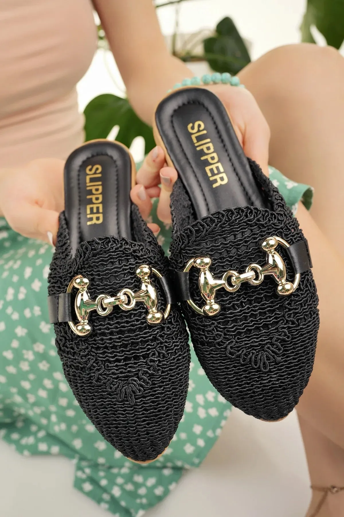 Modafırsat Women's Buckle Detailed Stylish Slippers