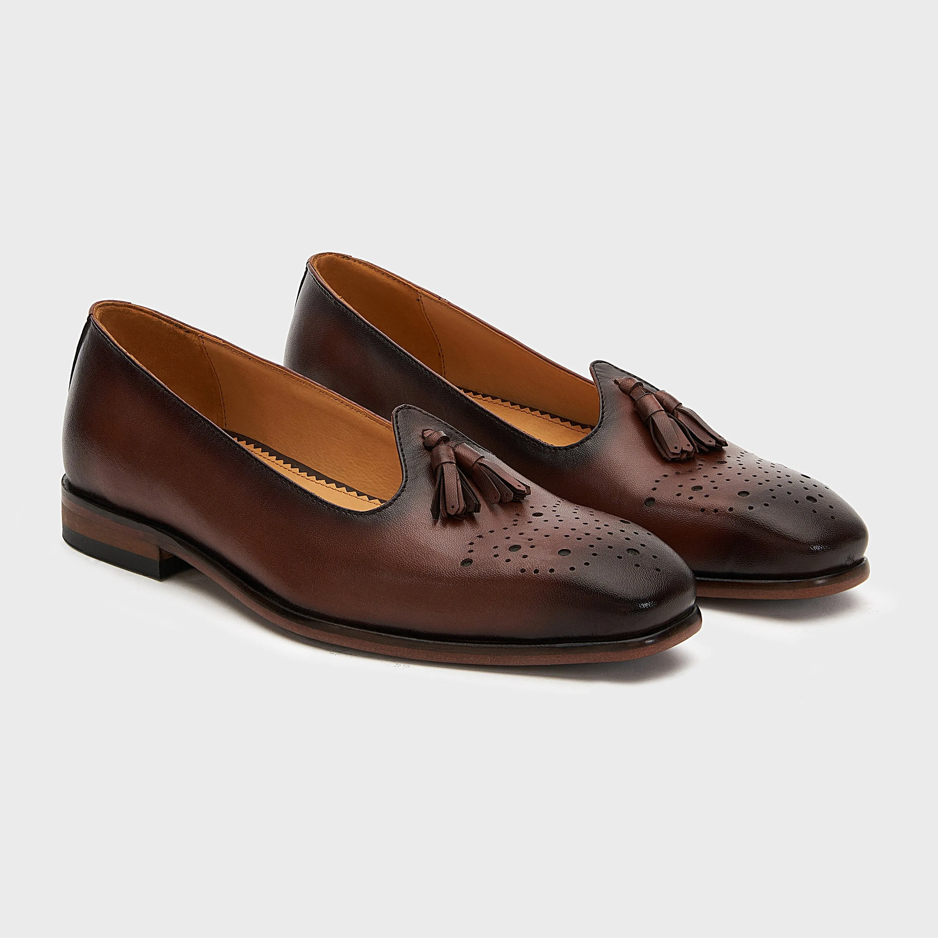 Nagra Tassel & Brogue | Choco Brown Leather