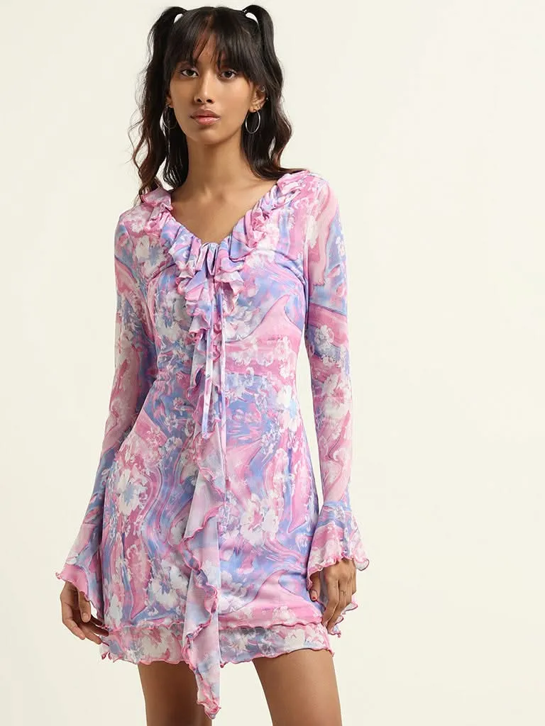 Nuon Pink Flounced Dress