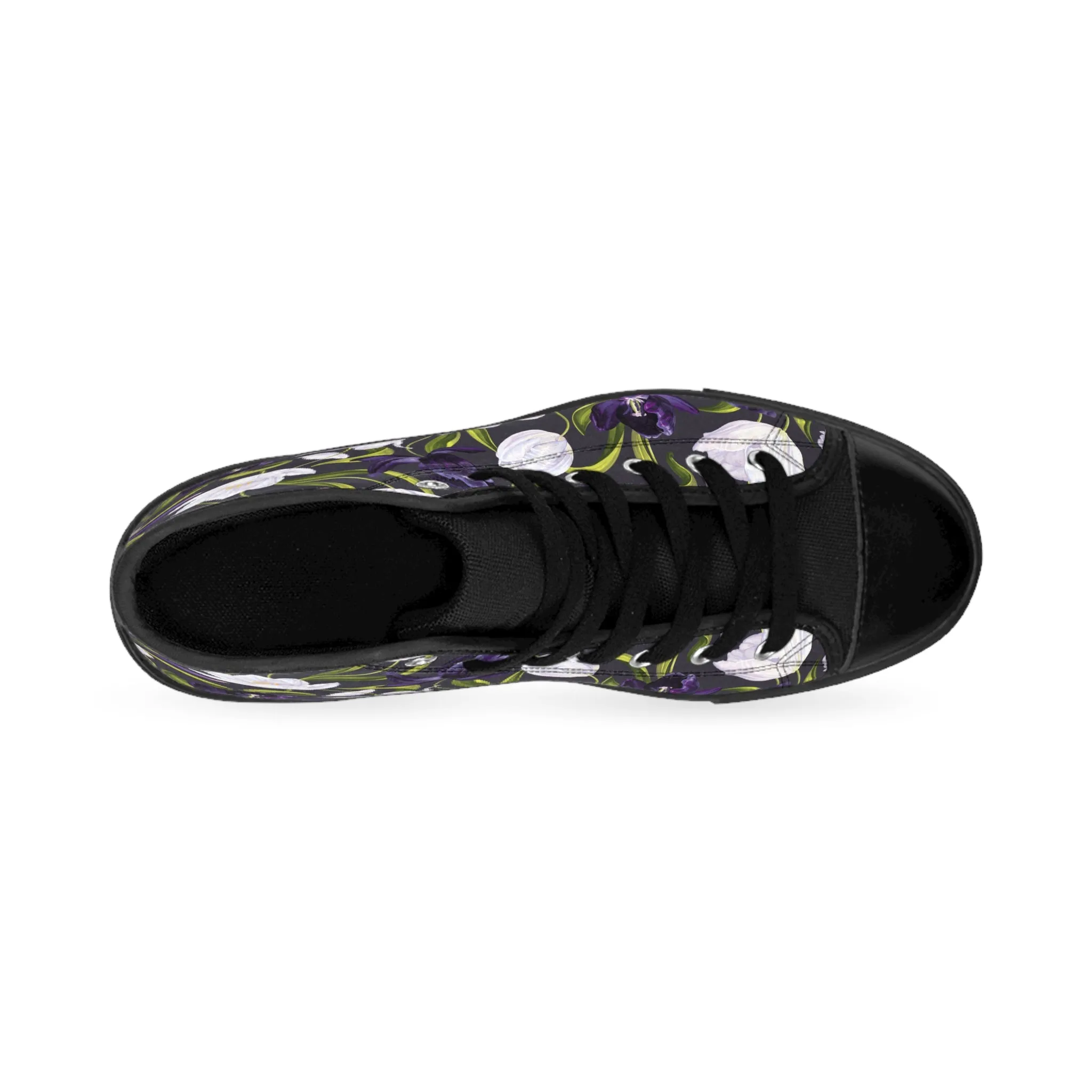 Purple and White Tulips Women's Classic Sneakers