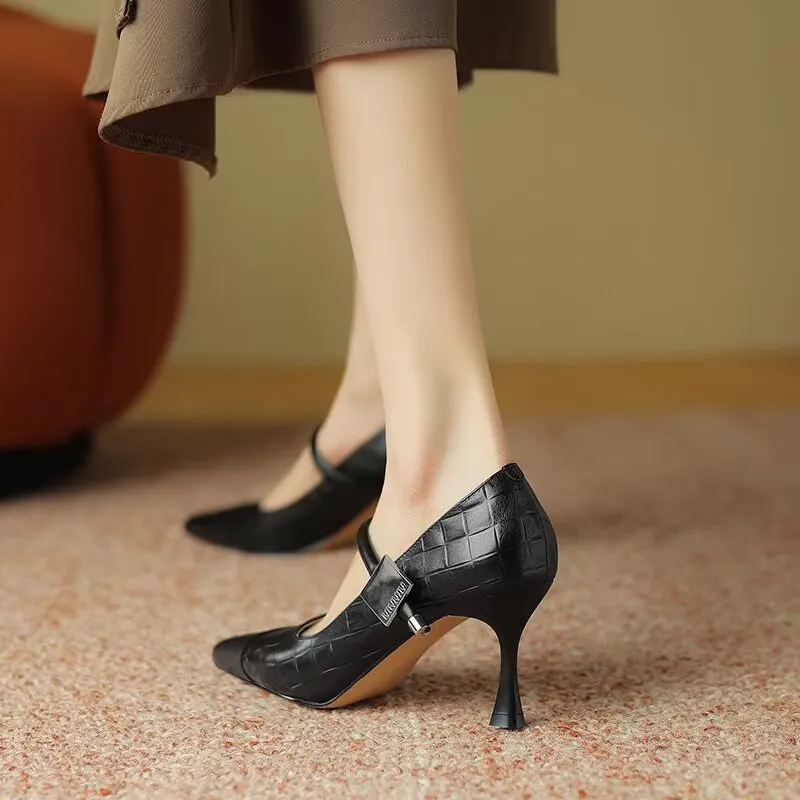 Refined Buckle Accent Pumps