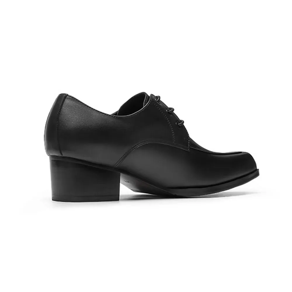 Refined Leather Pointed Toe Derby Dress Shoes