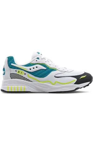 Saucony 3D Grid Hurricane Retro Sneakers - White/Green