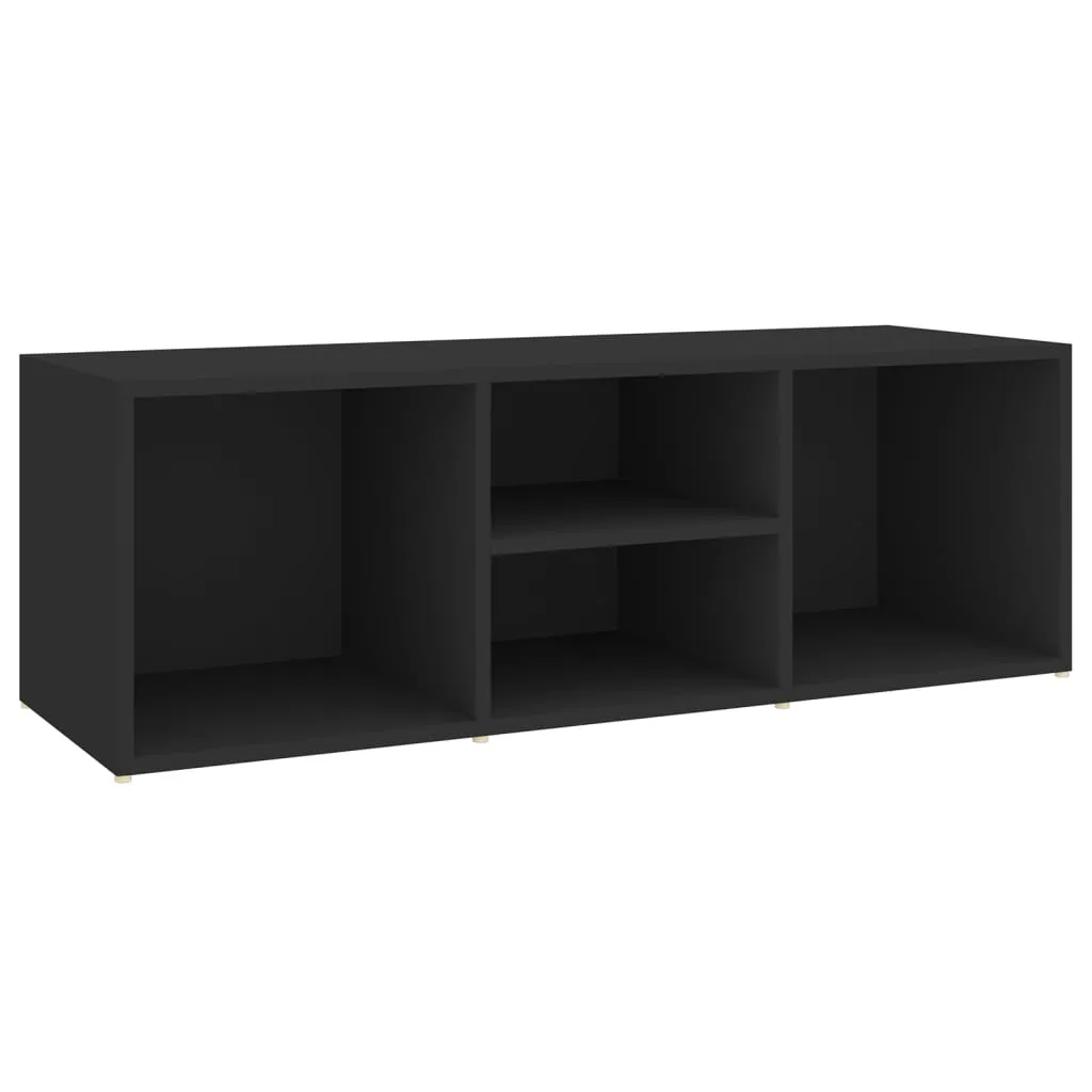 Shoe Storage Bench Black 105x35x35 cm Engineered Wood