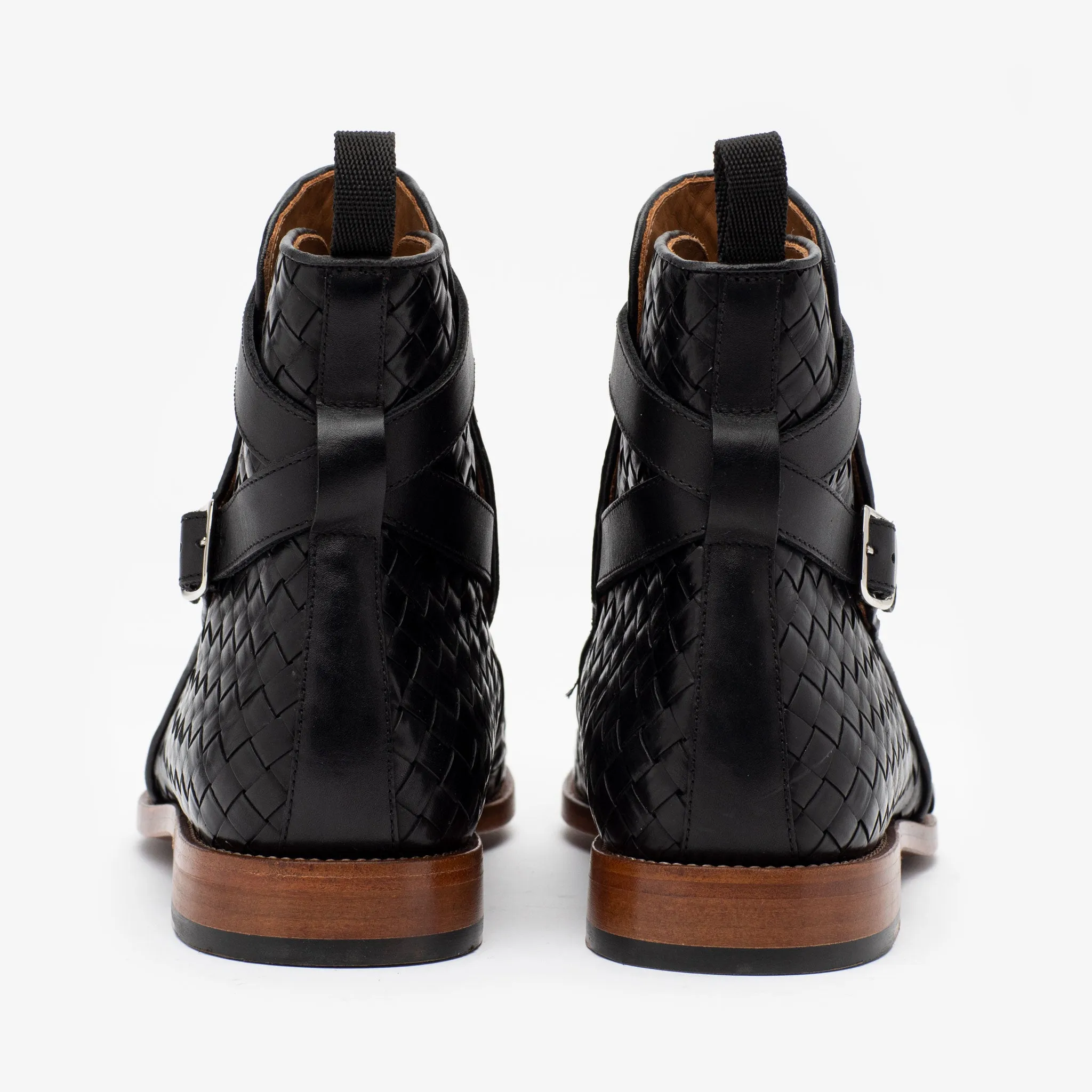 The Dylan Jodhpur Boot in Black Woven