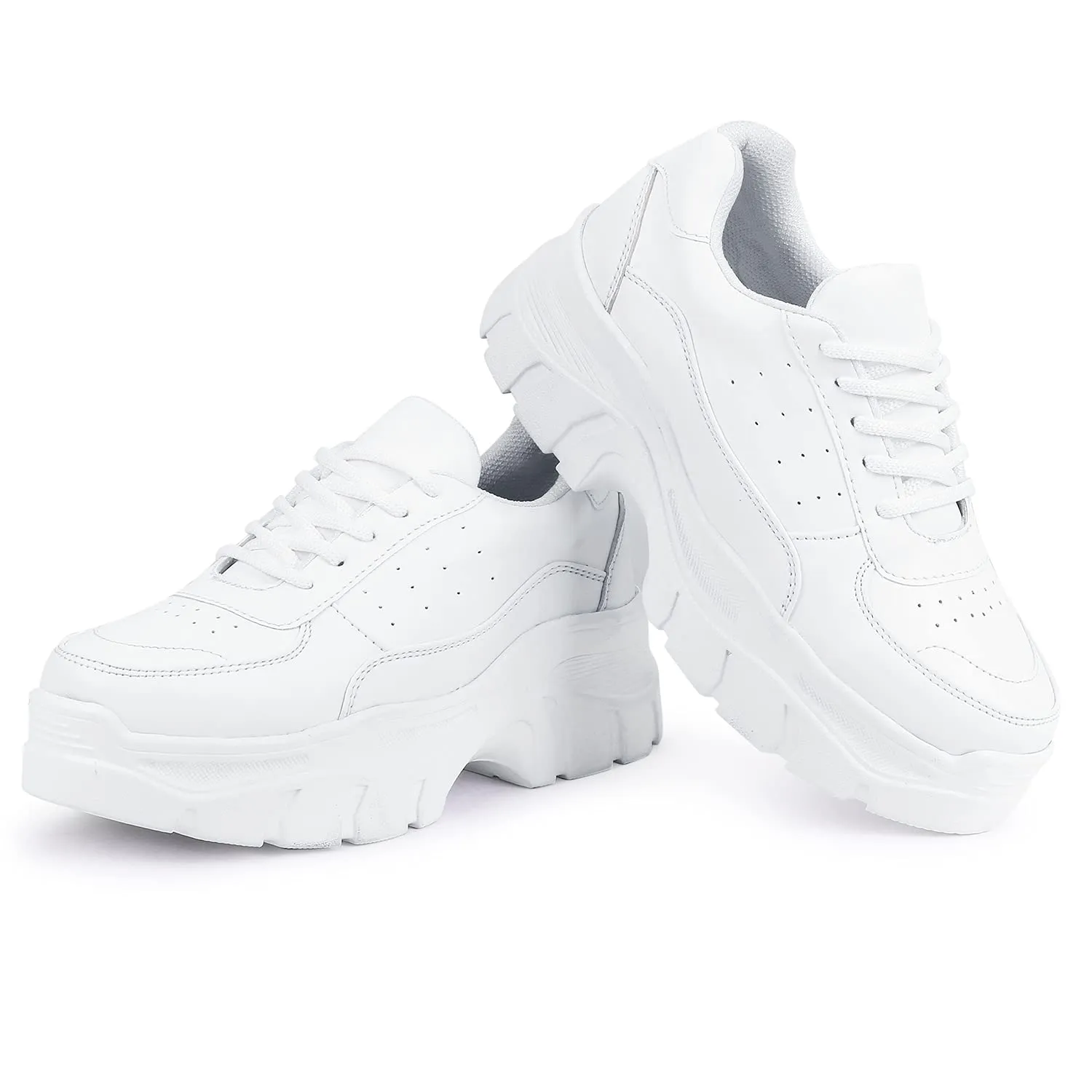 Vendoz Women Casual Shoes Sneakers Stylish - 38 EU White