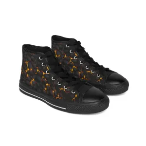 Volcanic Lava Pattern Women's Classic Sneakers