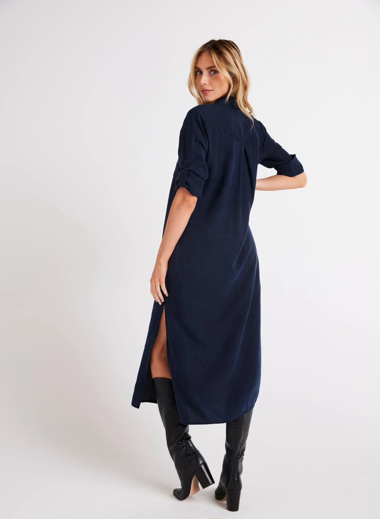 Western Yoke Duster Dress - Endless Sea