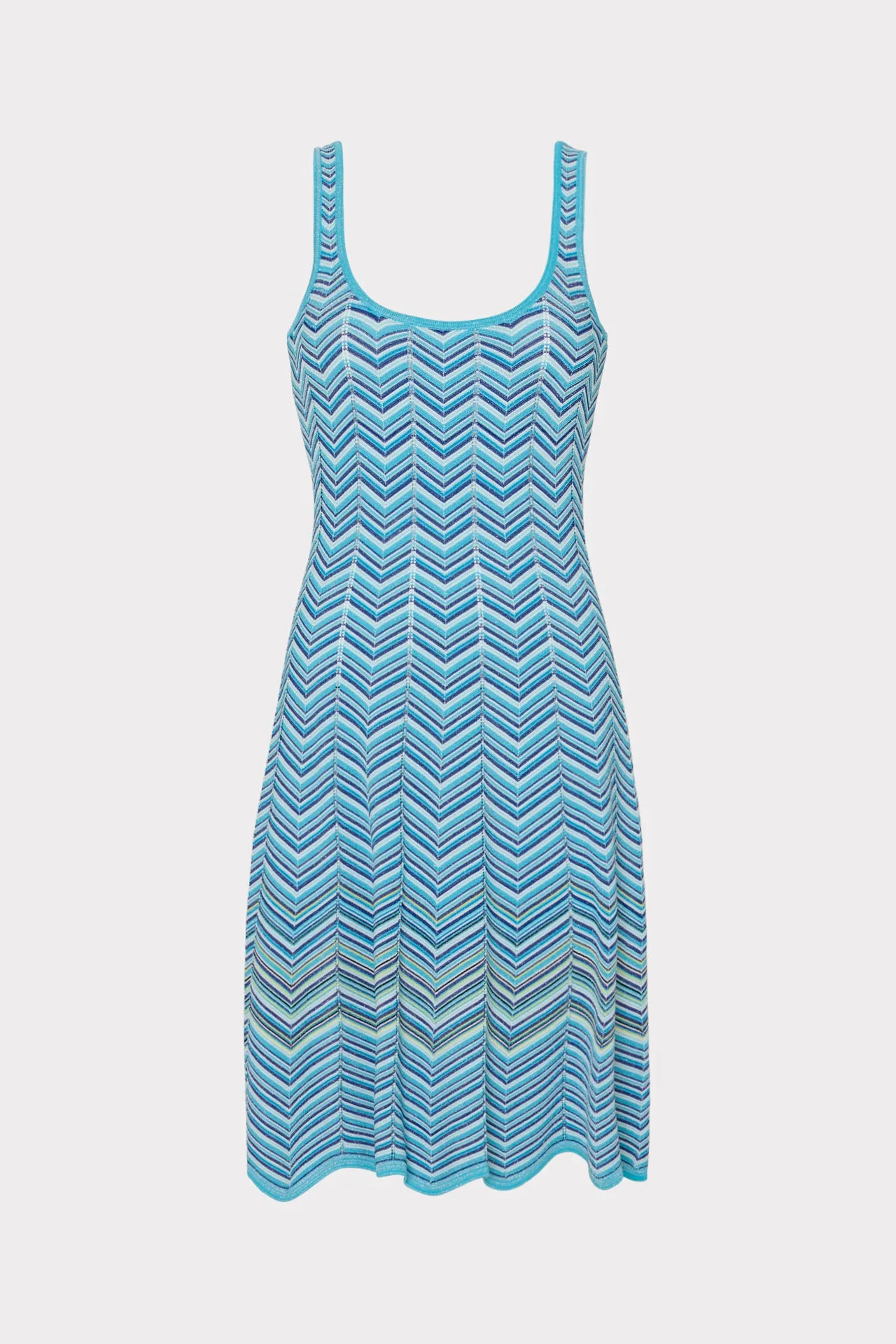 Zig Zag Flare Knit Mini Dress